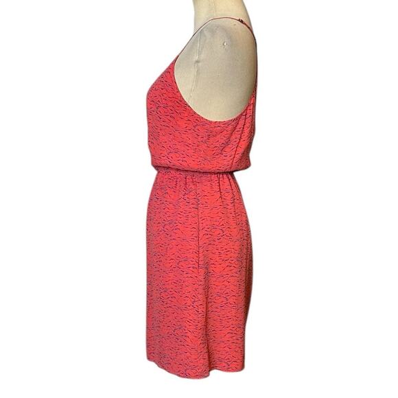 Broadway & Broome pink blue print silk halter mini dress size 4 - Picture 13 of 16